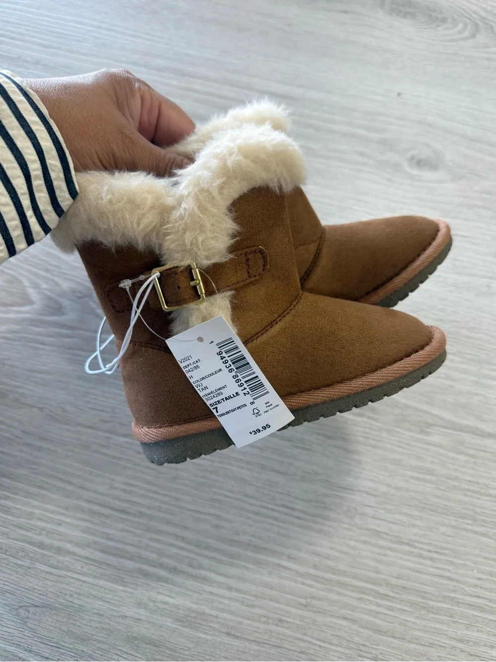 The Children's Place Brown Faux Fur Lined Girls' Boots